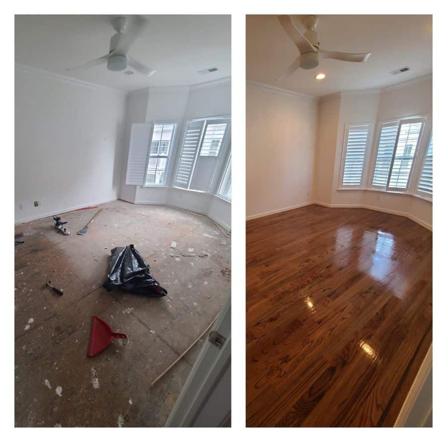 before after flooring